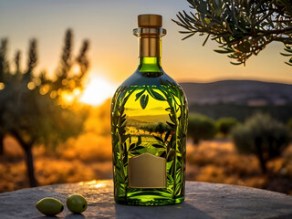 Sun Kissed Symphony. Green and Gold in an Olive Oil Masterpiece