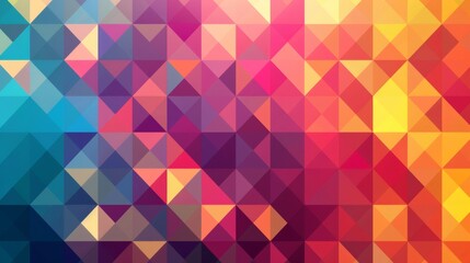 Obraz premium Vibrant Polygonal Abstract Art with Colorful Triangular Shapes background 