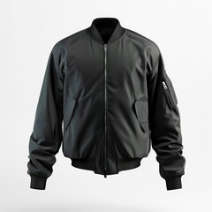 Stylish Black Leather Jacket. Generative ai