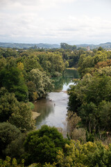Fototapeta premium Unrecognizable people enjoy the river on a sunny day