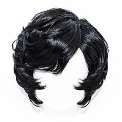 Stylish Mannequin Displaying Trendy Hair Wig. Generative ai