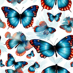 Butterfly digital art seamless pattern, the design for apply a variety of graphic works