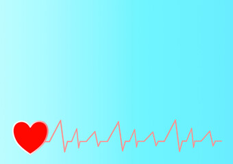 Electrocardiogram, visual representation of heart health, heartbeat, frequency and monitoring.