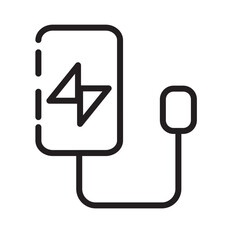 Battery Power Charge Line Icon