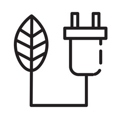 Obraz premium Bio Leaf Eco Line Icon