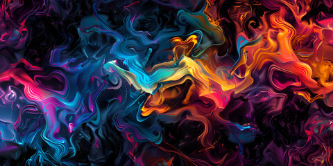 Abstract wallpaper with a colorful moving smoke