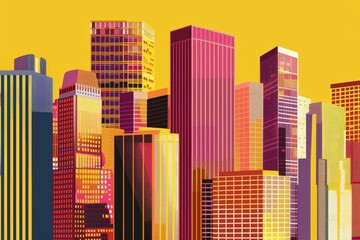 cityscape - business background - city, corporate, backdrop, skyline. Beautiful simple AI generated image in 4K, unique.