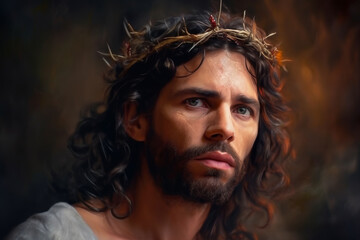 esus christ digital painting,ai