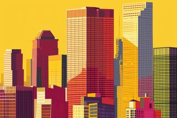 cityscape - business background - city, corporate, backdrop, skyline. Beautiful simple AI generated image in 4K, unique.