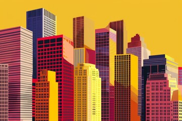 Fototapeta premium cityscape - business background - city, corporate, backdrop, skyline. Beautiful simple AI generated image in 4K, unique.