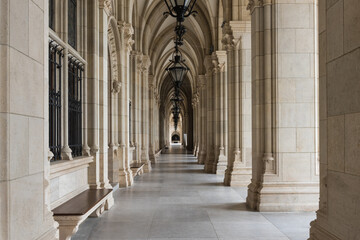 Architectural detail of Vienna City Hall, Austria