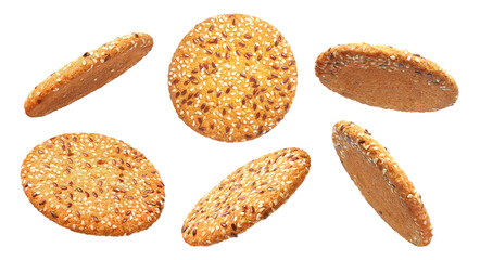 Set of delicious oatmeal cookies, cut out