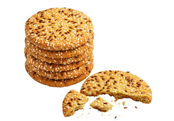 Delicious oatmeal cookies, cut out