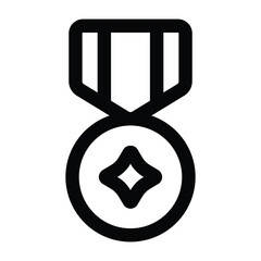 Simple Achievement Medal icon. The icon can be used for websites, print templates, presentation templates, illustrations, etc	