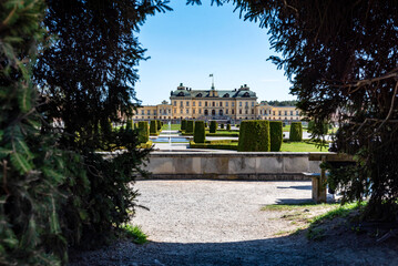 Public Park near Drottningholm Palace in Stockholm, Sweden. Drottningholm Palace is a UNESCO World...