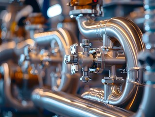 Intricate Cooling System of an Industrial Machine Showcasing Engineering Efficiency