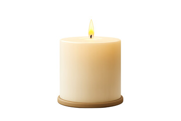 A beautiful lit candle on a dark background.