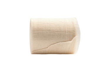 Fototapeta premium Close-up of a bar of soap on a white background. The soap is rectangular and has a smooth, even surface. It is slightly translucent and has a light brown color.