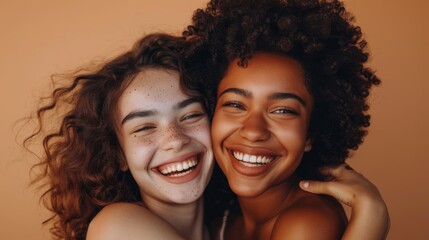 Two Friends Sharing Genuine Joy