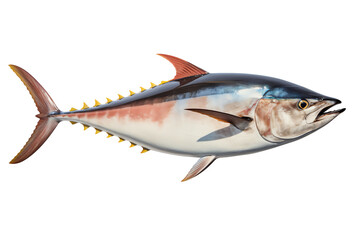 Freshwater albacore tuna isolated on a transparent background