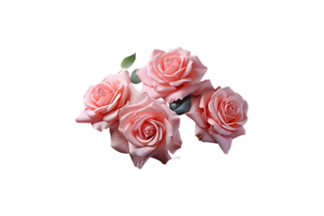 Rose Bouquet isolated on transparent background.