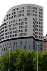 Modern building in the riverside of Bilbao, Spain