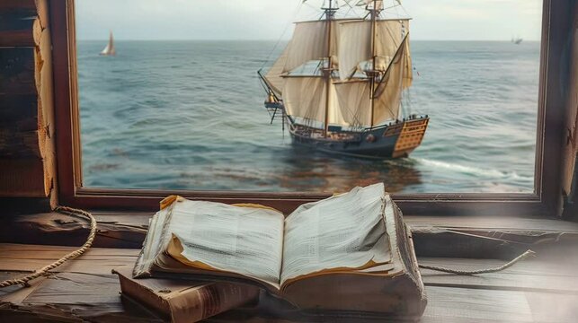old boat on the sea