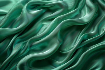 Obraz premium Close-up image highlighting the rich texture and plush surface of emerald green velvet fabric, with luxurious and sophisticated undertones