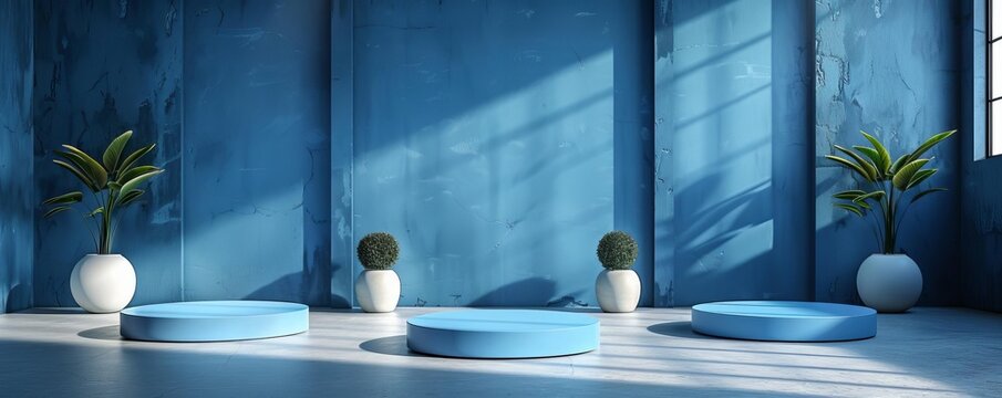 Develop a blank mockup podium series with embedded IoT connectivity to collect data on viewer interactions and product interest