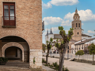 Obraz premium Church of Our Lady of the Assumption in the municipality of Rueda in the province of Valladolid (Spain)