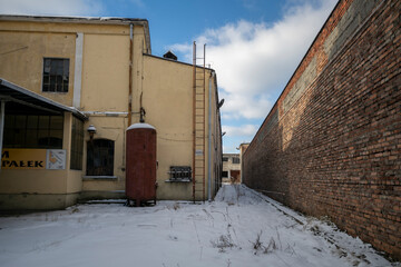 Old historic abandoned industrial matches production  museum in Częstochowa, Poland