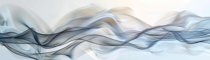 Obraz premium Air flow set of vector elements on a white background Abstract light effect blowing from an air conditioner