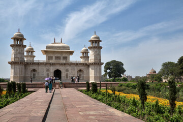 Fototapeta premium Agra, India: Agra Red fort. The fortifications near the Taj Mahal are a World Heritage Site