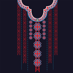 retro vintage collar necklace ikat mexican ethnic aztec tribal ancient batik pattern seamless background for fashion fabric and textile, 2d illustration