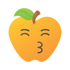 Kissing emoji vector design, ready to use icon