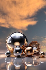 Metallic Reflections Incorporating Dynamic Surfaces into a Flat Background