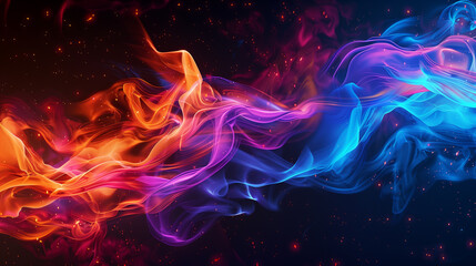 Fototapeta premium カラフルな炎の背景