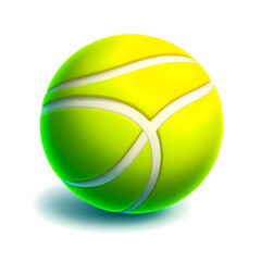 Isolated illustration of a tennis ball on a white background.