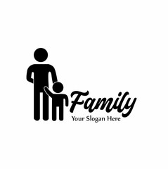 Father and son vector icon. Filled flat marks for mobile and web design concepts. Father and son card icon. Symbol, logo illustration. Vector graphics