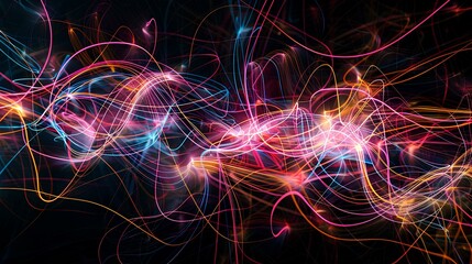 Abstract glowing futuristic wavy background.