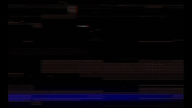 Glitch noise static television or VHS VFX. Tv screen interference distortion effect. Vintage background or glitch transition effect for video editing. Old damaged noisy stripes effect 4K