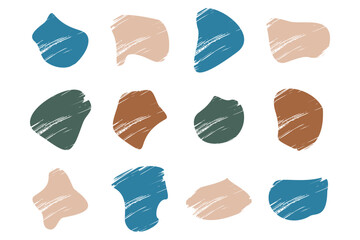 Grunge Blobs Fluid Shapes pictogram symbol visual illustration Set.