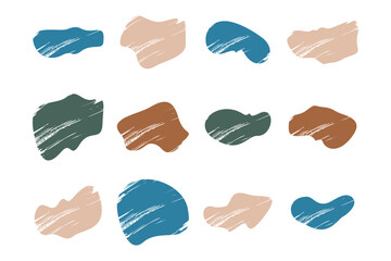Grunge Blobs Fluid Shapes pictogram symbol visual illustration Set.