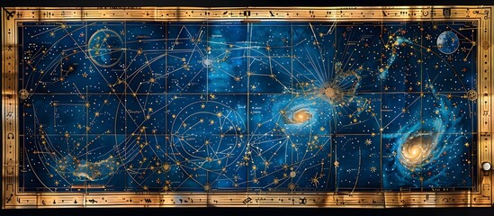 Celestial Map of Zodiac Signs A Radiant Display of Astrological Significance and Mystical Influence