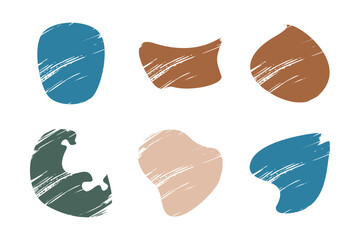Grunge Blobs Fluid Shapes pictogram symbol visual illustration Set.