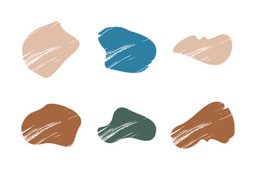 Grunge Blobs Fluid Shapes pictogram symbol visual illustration Set.