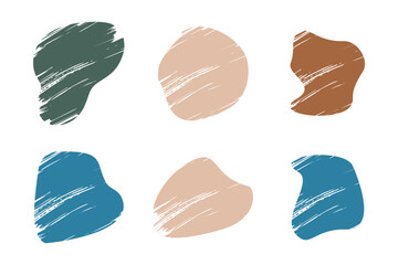 Grunge Blobs Fluid Shapes pictogram symbol visual illustration Set.