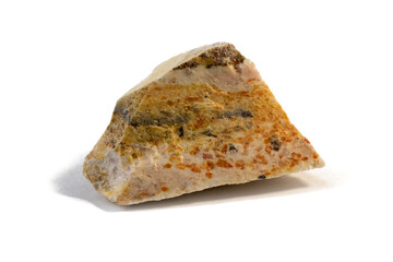 Pelitic Schist Rock isolated on isolated white Background