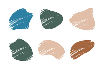 Grunge Blobs Fluid Shapes pictogram symbol visual illustration Set.