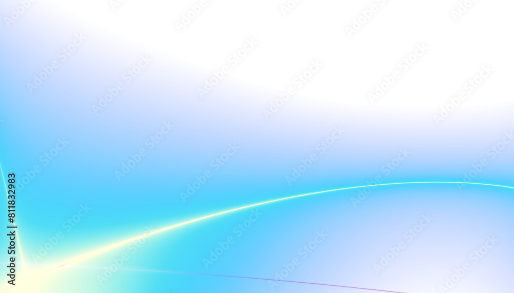 Poster Energy lines with transparent gradient background. Elegant rainbow colours wavy line on Transparent png overlay background